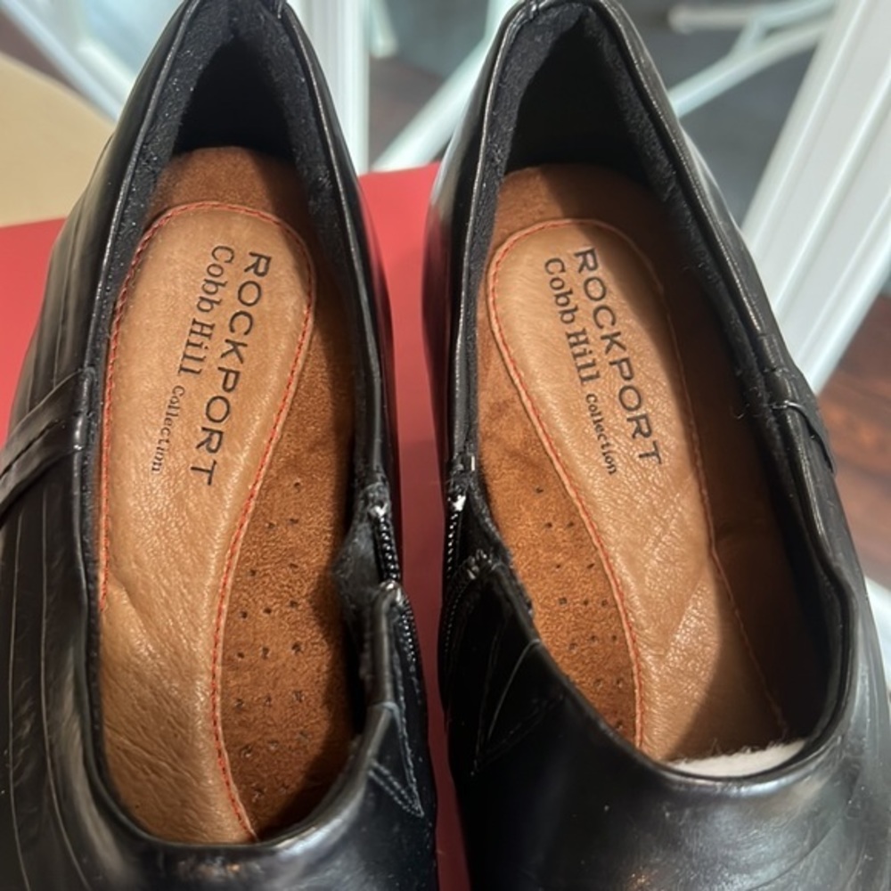 ROCKPORT COBB HILL COLLECTION WOMENS MELISSA BLACK LEATHER SHOES SIZE 10 Medium - Picture 4 of 12